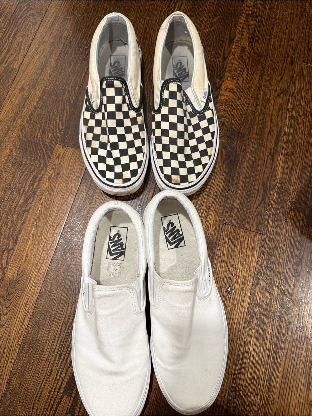 Vans bSlip-On Shoes - Checkerboard & White a
